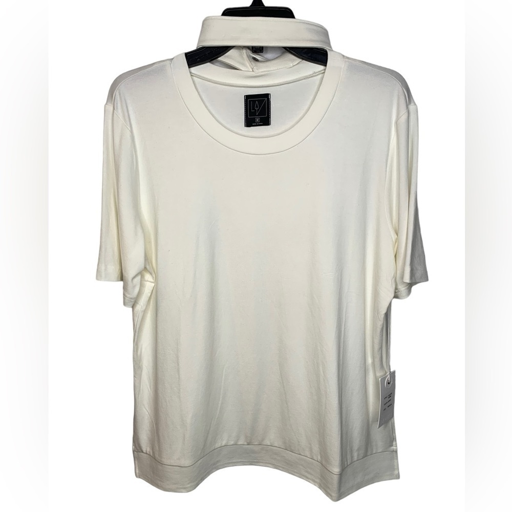 NWT Live & Vine White Womens Short-Sleeve Kelsey Shirt Size Medium